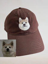 Custom Pet Portrait Hand Embroidered Caps | PetDecorArt