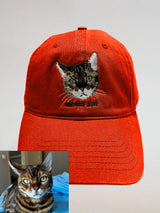 Custom Pet Portrait Hand Embroidered Caps