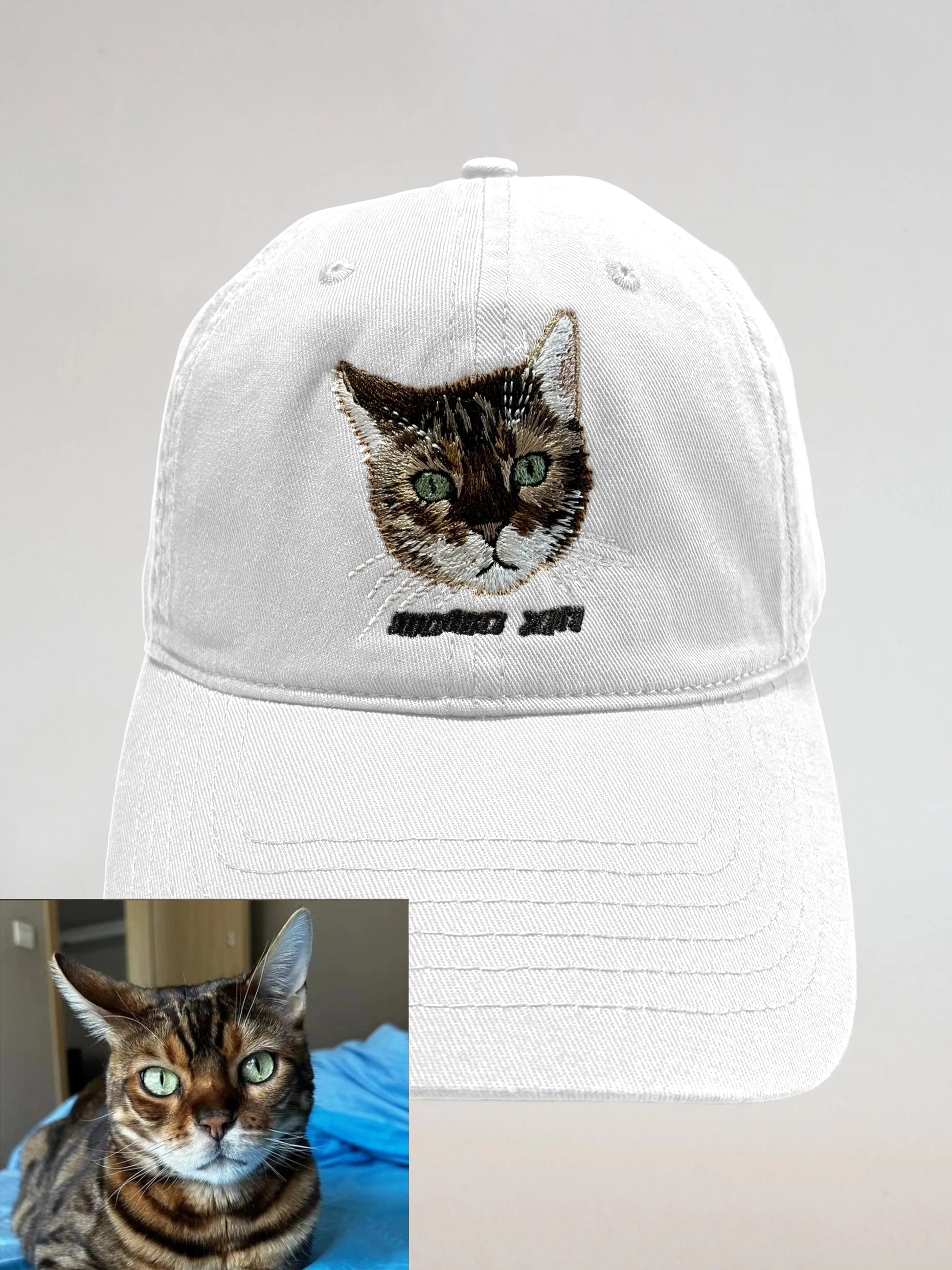 Custom Pet Portrait Hand Embroidered Caps