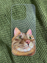 Custom Pet Portrait Oil Painting Phone Case from Photo
