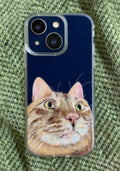 Custom Pet Portrait Oil Painting Phone Case from Photo 
