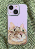 Custom Pet Portrait Oil Painting Phone Case from Photo 