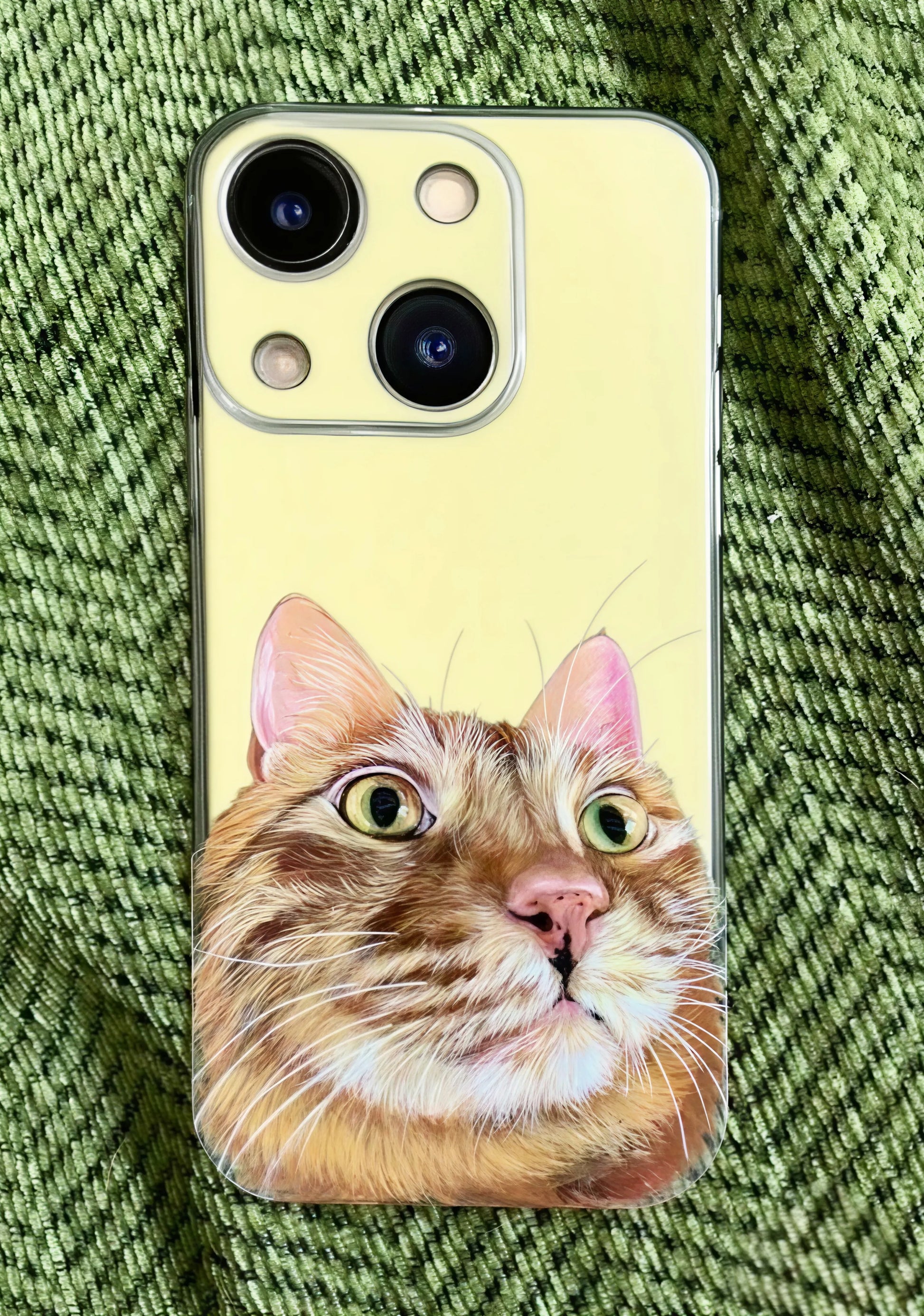 Custom Pet Portrait Oil Painting Phone Case from Photo