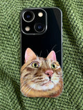 Custom Pet Portrait Oil Painting Phone Case from Photo