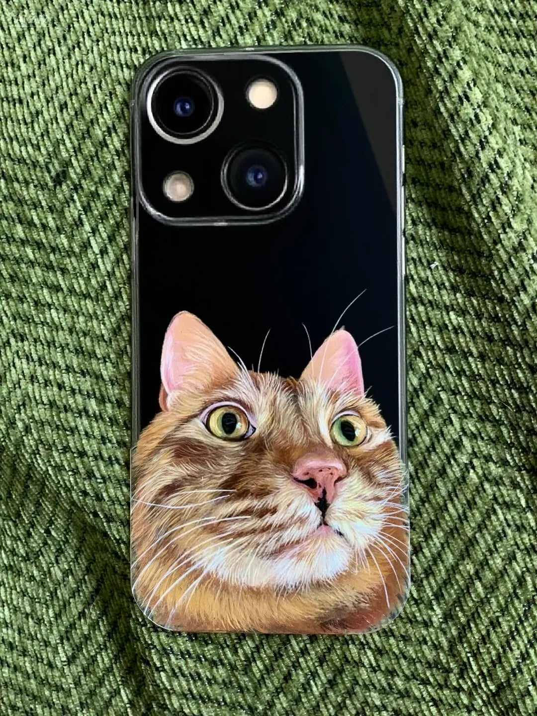 Custom Pet Portrait Oil Painting Phone Case from Photo
