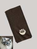 Custom Yak Wool Scarf with Pet Portrait – Knitted 50% Yak 50% Wool Shawl