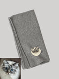 Custom Yak Wool Scarf with Pet Portrait – Knitted 50% Yak 50% Wool Shawl