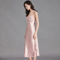 Embroidered Custom Photo Pajamas – Side-Slit Long Slip Dress