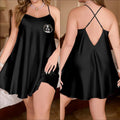 Oversized Slip Dress with Custom Embroidered Pet Portrait