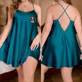 Oversized Slip Dress with Custom Embroidered Pet Portrait