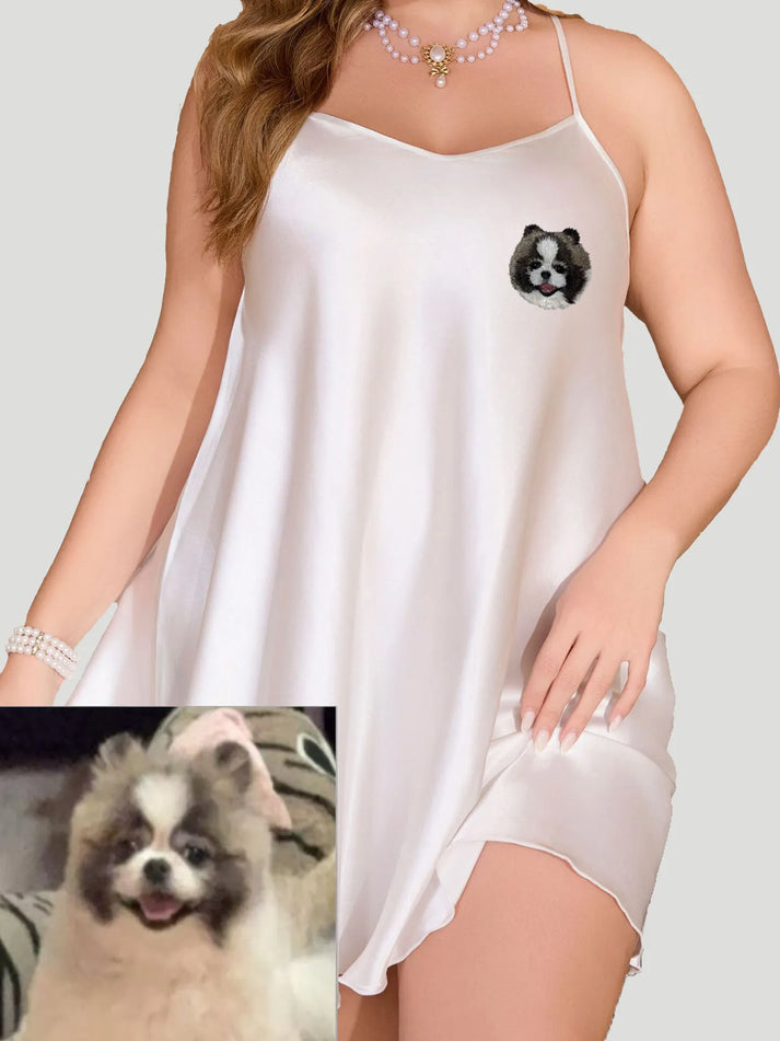 Dress with Custom Embroidered Pet Portrait
