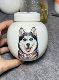 Paw Print Urn – Customized Ceramic Pet Urn for Pets Up to 26kg with Hand-Painted Portrait