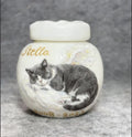 Paw Print Urn – Customized Ceramic Pet Urn for Pets Up to 26kg with Hand-Painted Portrait