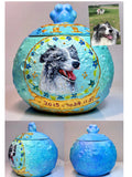 Pet Planet Urn – Customized Ceramic Pet Urn with Hand-Painted Pet Portrait