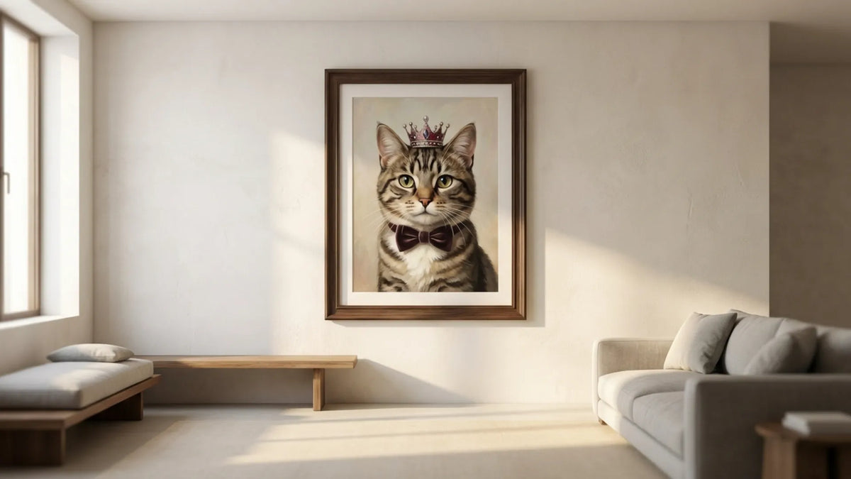 Funny custom cat portrait