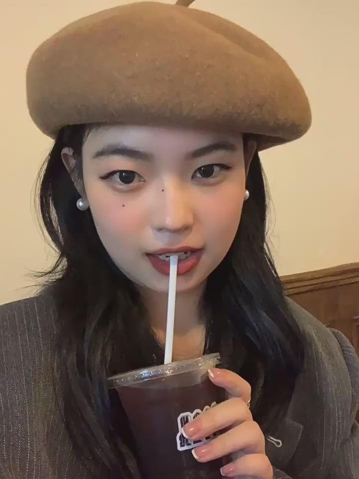 Custom Wool Needle Felt Embroidered Beret Hat with Pet Portrait